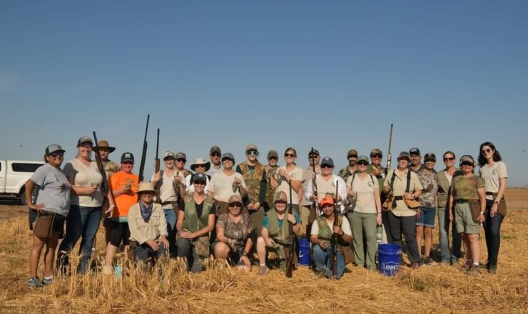A group of hunters pose for a photo at Yuma proving grounds arizona