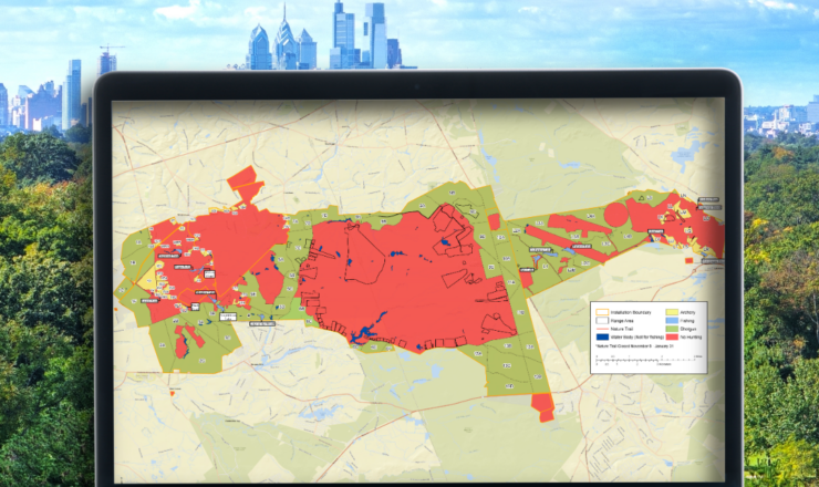 computer showing hunting maps for JBMDL