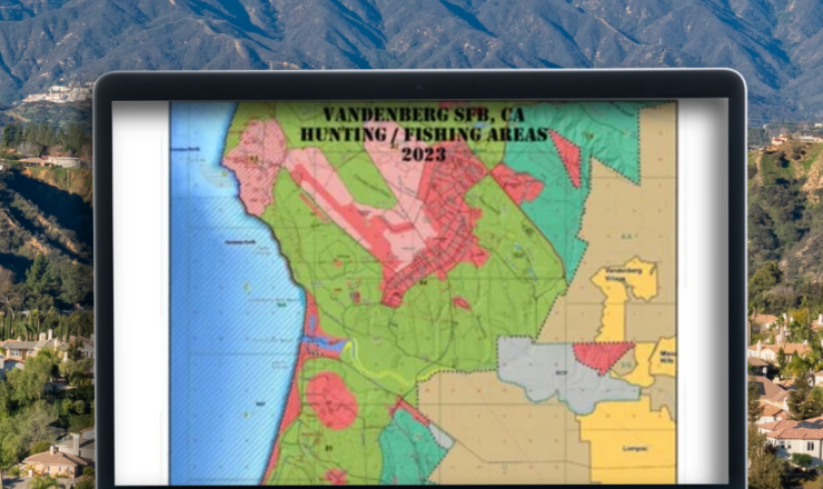 computer showing hunting maps for vandenberg sbf