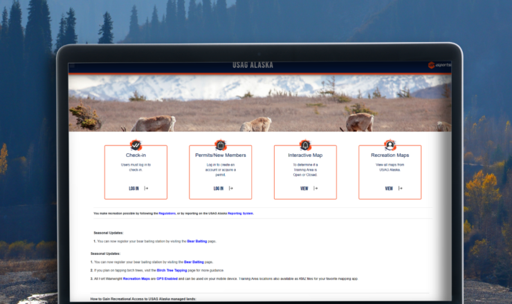 USAG Alaska's iSportsman portal page